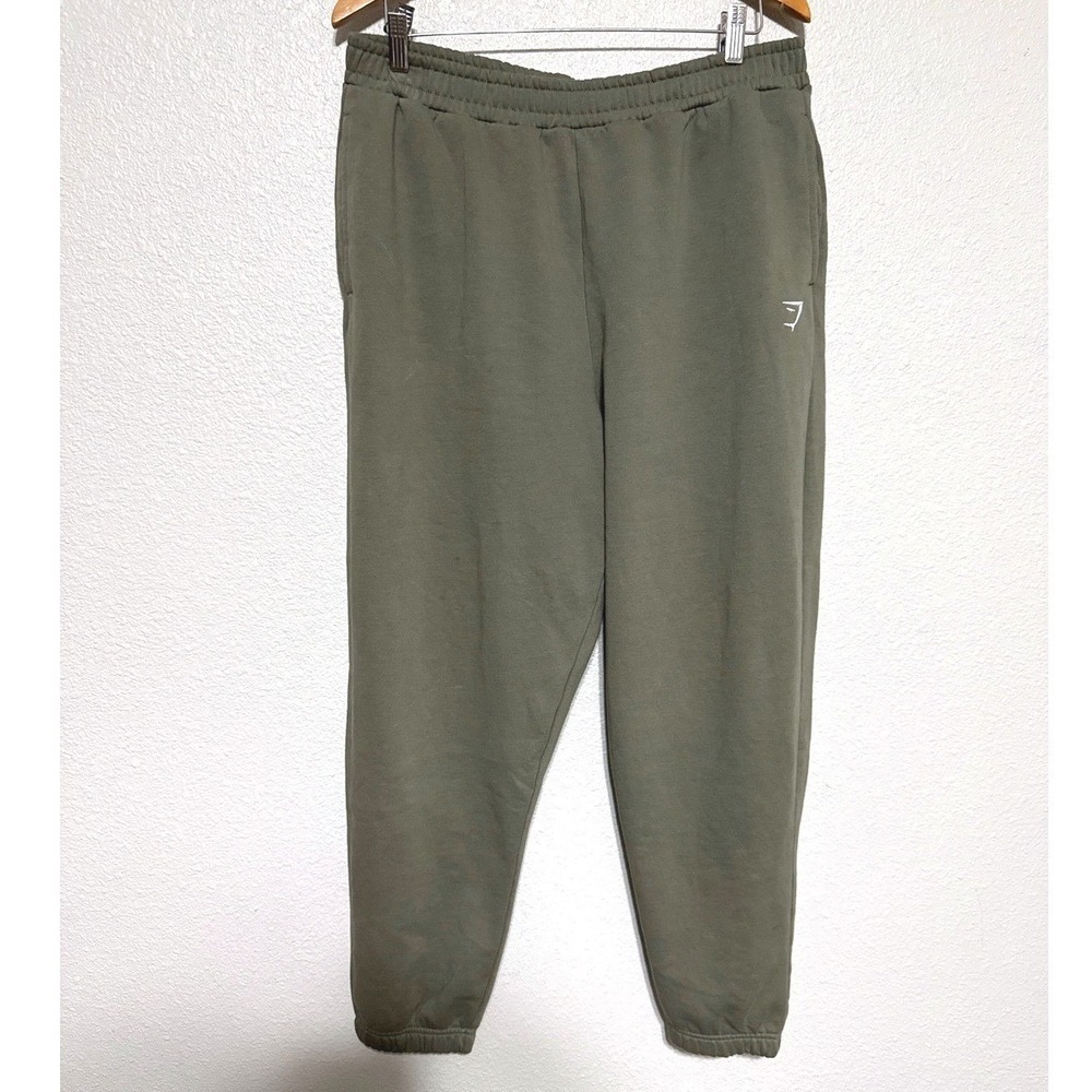 Gymshark Sweats Training Fleece Joggers Olive Green Women's XL Gym Sweat pants